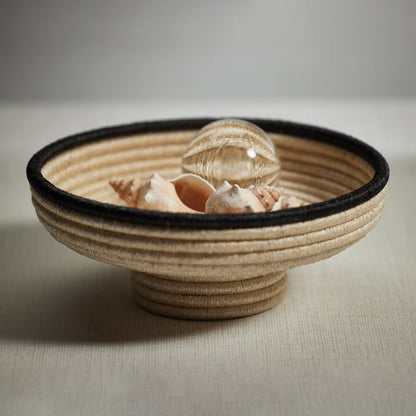 Martigues Coiled Abaca Footed Bowl - Small - Decorative Bowls by Carlyle Avenue