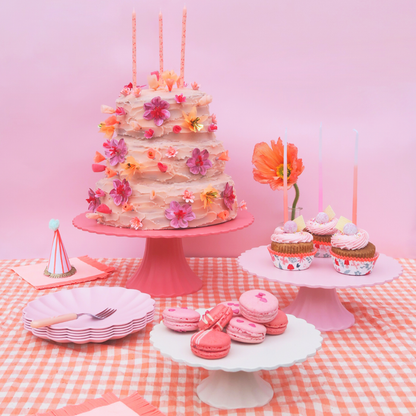 Medium Bamboo Fiber Cake Stand- Pink