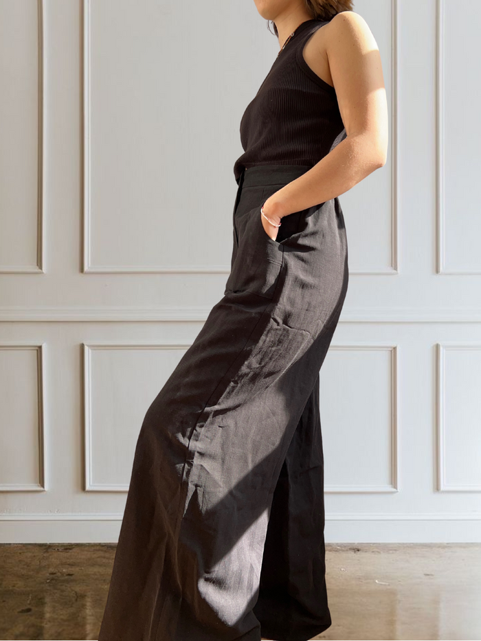 Pantalon noir. MELOW. Montreal designer boutique.