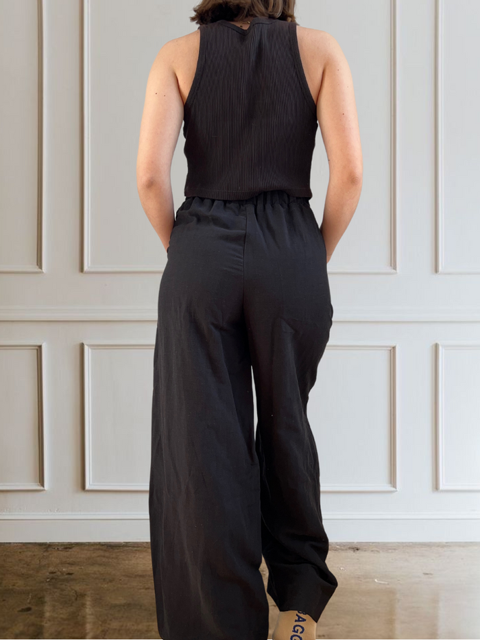 Pantalon noir. MELOW. Montreal designer boutique.