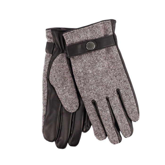 Mens Tweed Stud Gloves