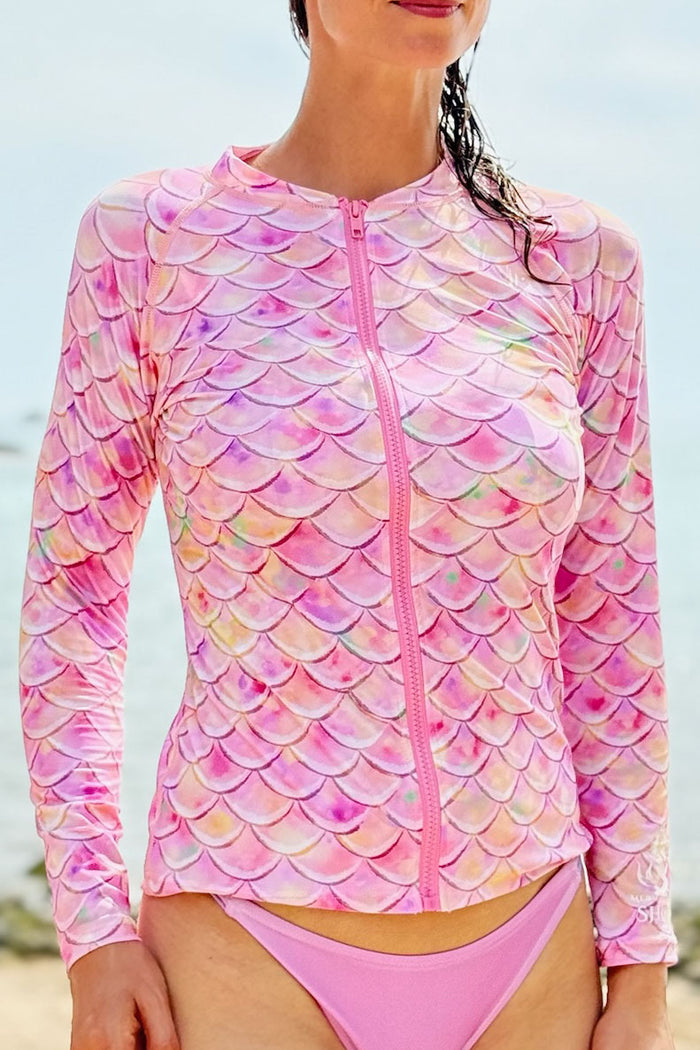 Mermaid Scales Rash Guard - Swimsuit Jacket