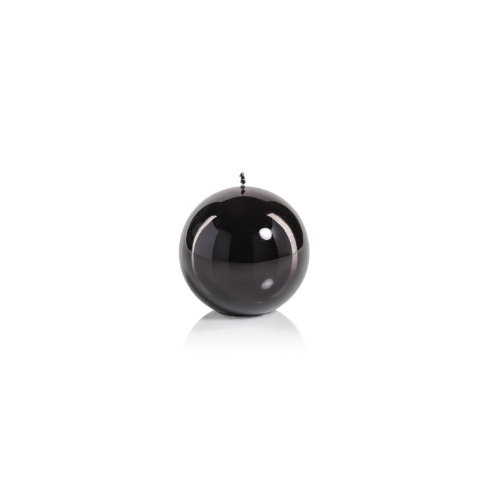 Metallic Ball Candle - Matte Pearl Black - Candles by Carlyle Avenue