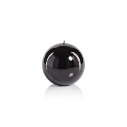 Metallic Ball Candle - Matte Pearl Black - Candles by Carlyle Avenue