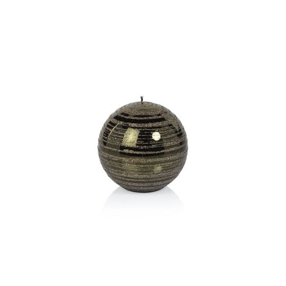 Metallic Ball Candle - Metallic Green & Gold Glitter - Candles by Carlyle Avenue