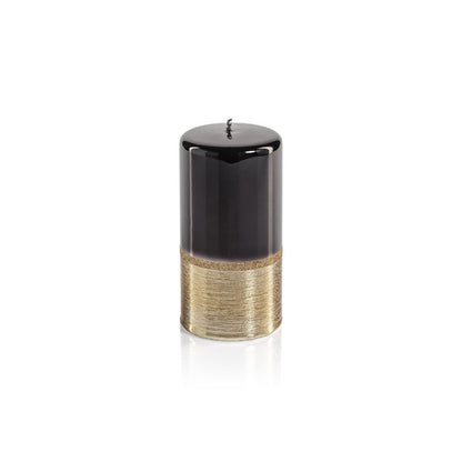 Metallic Candle - Black with Gold - Candles by Carlyle Avenue