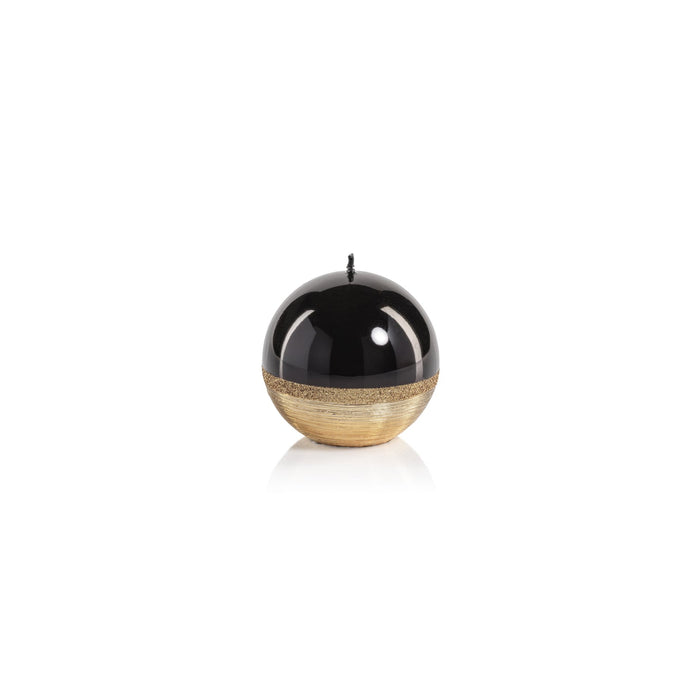 Metallic Candle - Black with Gold - Candles by Carlyle Avenue