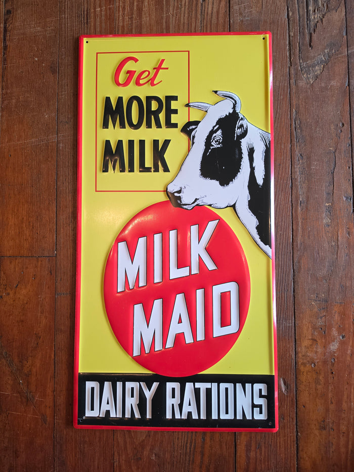 Milk Maid Metal sign