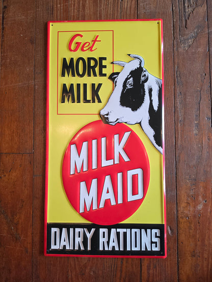 Milk Maid Metal sign
