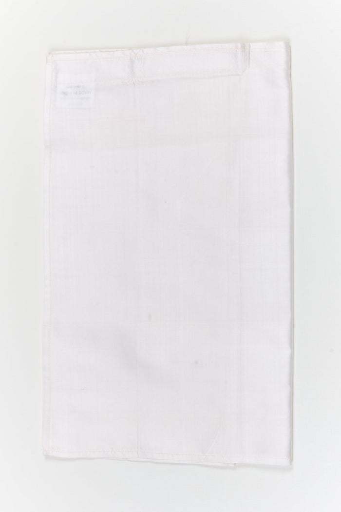 The Nesavu Pure Silk Vesti Mini Silk Dhoti for Infants for Traditional Functions and Poojas Nesavu 14 (6M) / White / Pure Silk D079A-14 Nesavu mini silk dhoti for infants – traditional wear for poojas, naming, and cultural milestones
