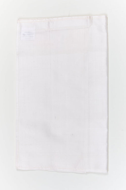 The Nesavu Pure Silk Vesti Mini Silk Dhoti for Infants for Traditional Functions and Poojas Nesavu 14 (6M) / White / Pure Silk D079A-14 Nesavu mini silk dhoti for infants – traditional wear for poojas, naming, and cultural milestones