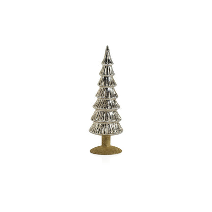 Miramonti Glass Tree on Gold Glitter Base - Silver - Christmas Trees by Carlyle Avenue