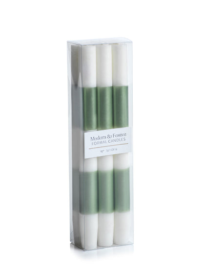 Modern & Festive Metallic Formal Taper Candles - Box of 6 - Candles by Carlyle Avenue