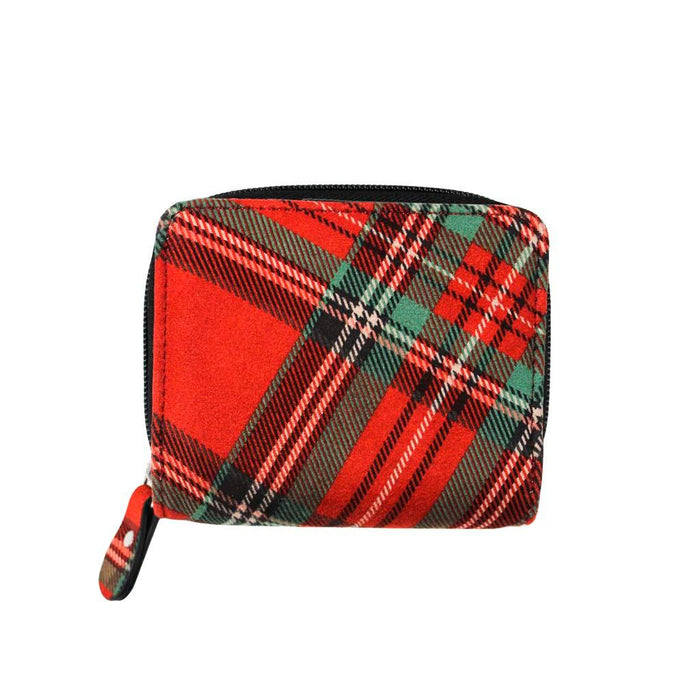 Moleskin Tartan Zip Purse | Compact Size with Stylish Design