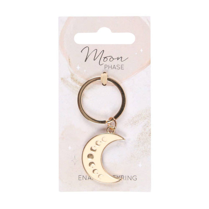 Moon Phase Crescent Enamel Keychain