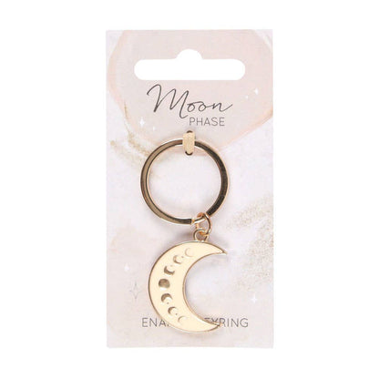 Moon Phase Crescent Enamel Keychain