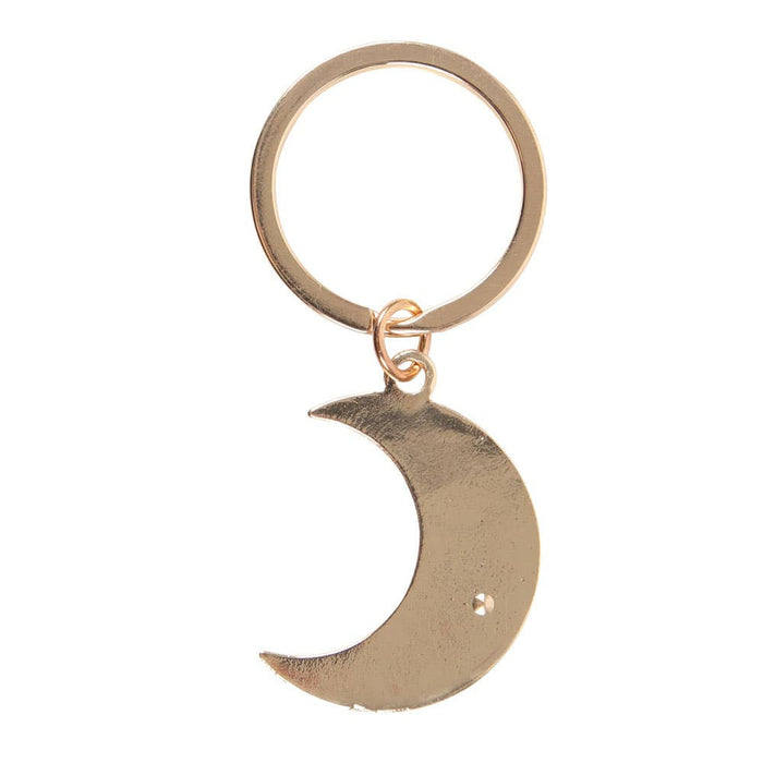 Moon Phase Crescent Enamel Keychain