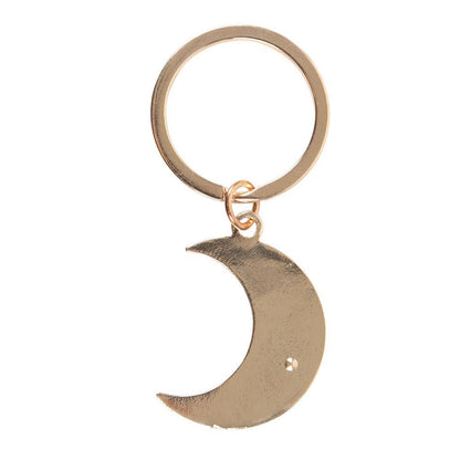 Moon Phase Crescent Enamel Keychain