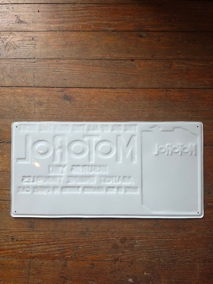 Motorola Oil Metal sign.