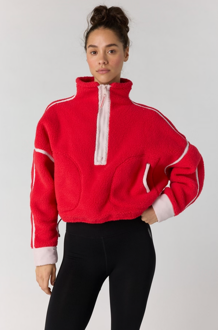Mountain High 1/2 Zip in Candy Apple/Pearl