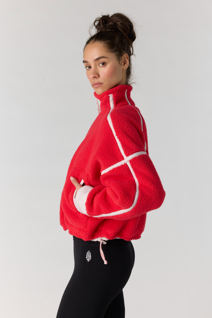 Mountain High 1/2 Zip in Candy Apple/Pearl