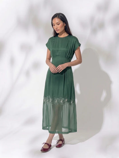 MYRA HANCRAFTED SHEER DRESS