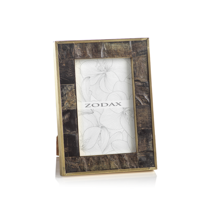 Natural Horn Photo Frame with Brass Trim - Picture Frames by Carlyle Avenue
