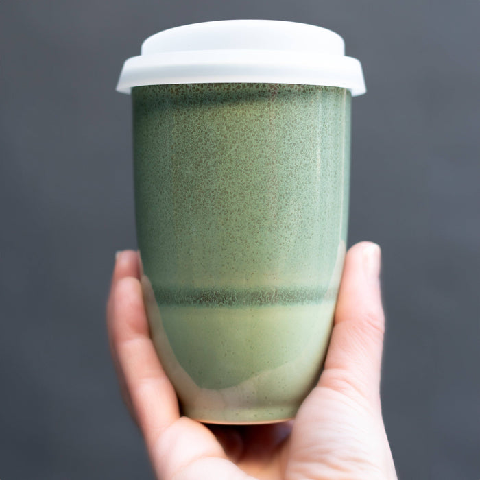 Nova Ceramics Travel Mugs - Emerald 12oz Ceramic Travel Mug – Reusable & Stylish