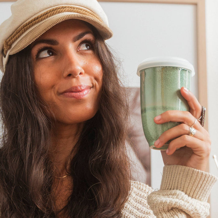 Nova Ceramics Travel Mugs - Emerald 12oz Ceramic Travel Mug – Reusable & Stylish