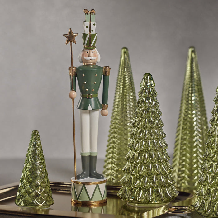Nutcracker Soldier w/ Star - Green - Christmas Decor by Carlyle Avenue