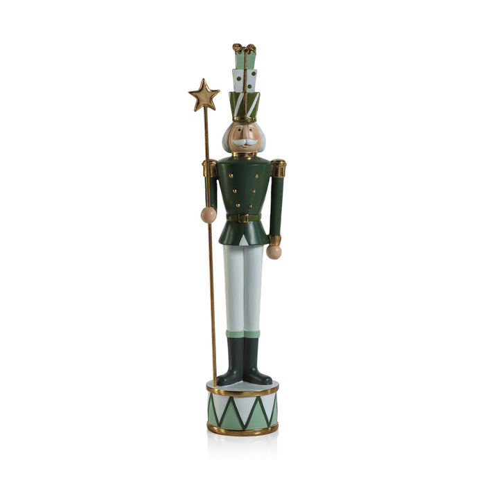 Nutcracker Soldier w/ Star - Green - Christmas Decor by Carlyle Avenue
