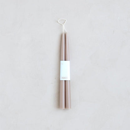 Pair of Taper Candles - Greige - Candles by Carlyle Avenue