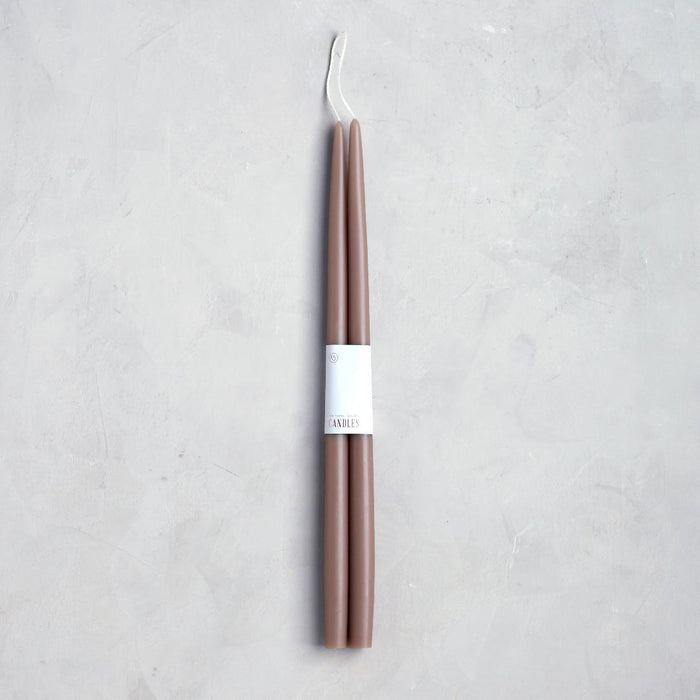 Pair of Taper Candles - Greige - Candles by Carlyle Avenue