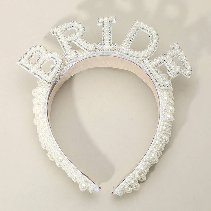 Pearl BRIDE Message Pointed Headband