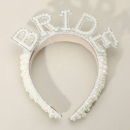 Pearl BRIDE Message Pointed Headband