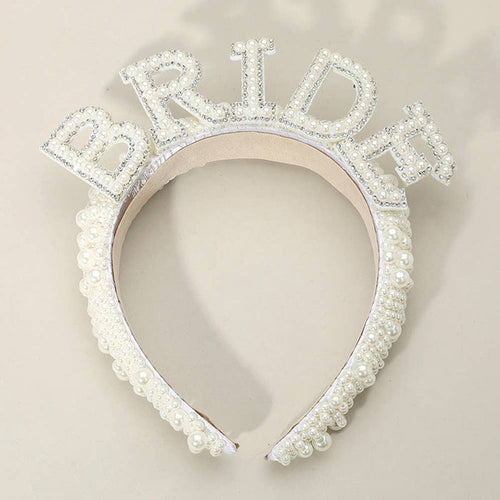 Pearl BRIDE Message Pointed Headband