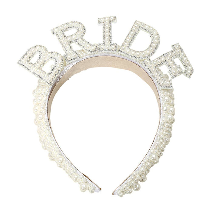 Pearl BRIDE Message Pointed Headband