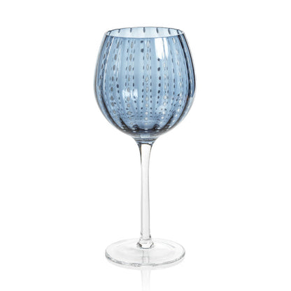 Portofino White Dot Glassware - Navy Blue - Drinkware by Carlyle Avenue