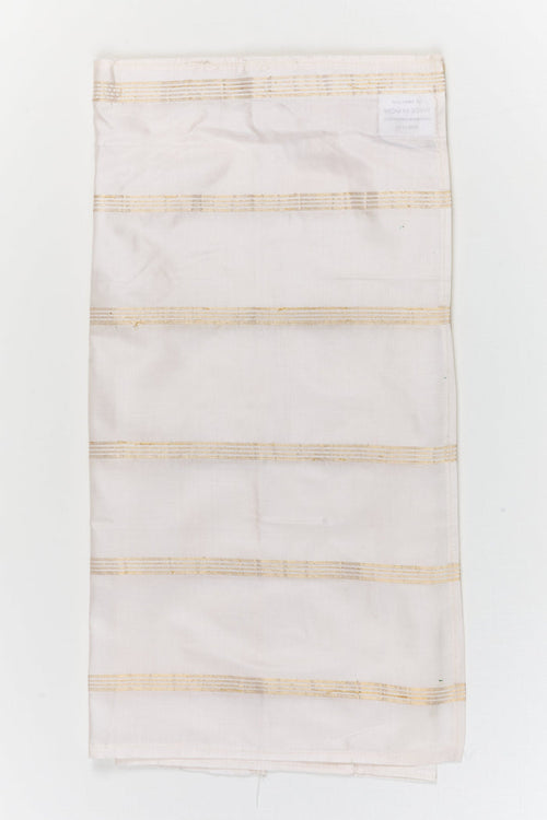 The Nesavu Pure Silk Vesti Premium Silk Dhoti for Boys for Weddings and Festive Occasions Nesavu 16 (1Y) / White / Pure Silk D086E-16 Nesavu premium silk dhoti for boys – grand traditional outfit for weddings, rituals, and family celebrations