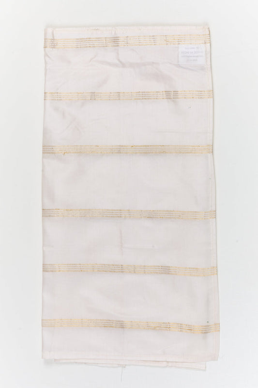The Nesavu Pure Silk Vesti Premium Silk Dhoti for Boys for Weddings and Festive Occasions Nesavu 16 (1Y) / White / Pure Silk D086E-16 Nesavu premium silk dhoti for boys – grand traditional outfit for weddings, rituals, and family celebrations