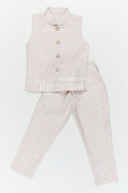 Printed Jacket Set for Boys for Family Outings and Everyday Ethnic Wear