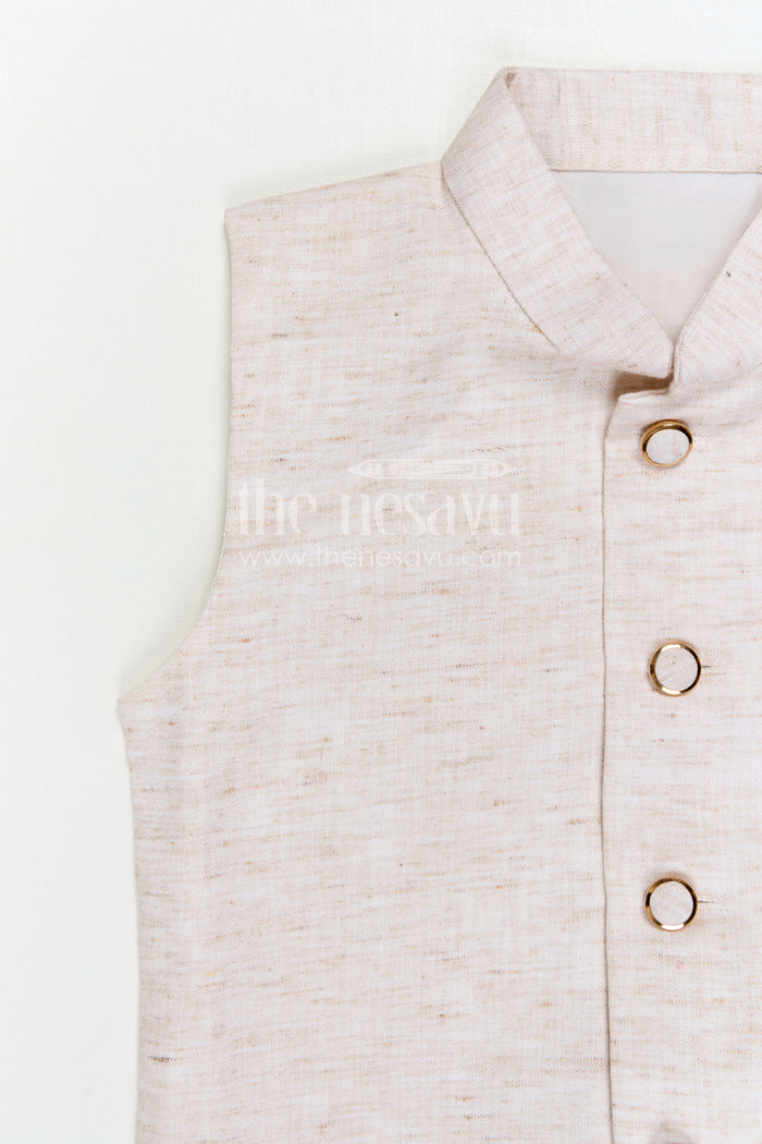 Printed Jacket Set for Boys for Family Outings and Everyday Ethnic Wear