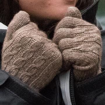 Ladies Cabled Gloves - Bison/Silk blend Bison Gear The Buffalo Wool Co.