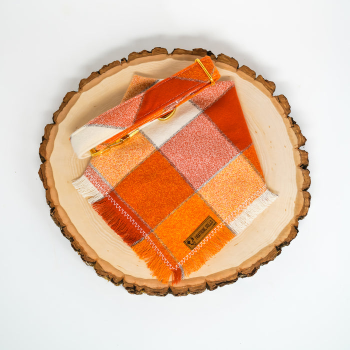 Pumpkin Spice Flannel Dog Collar