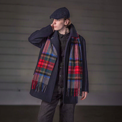 Pure Wool Check Scarf