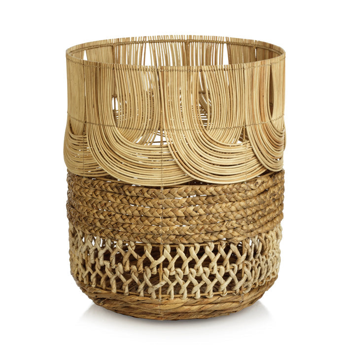 Rattan & Water Hyacinth Basket - Baskets by Carlyle Avenue