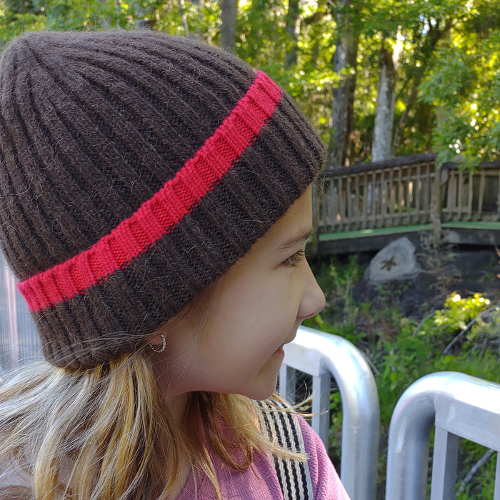 Red dog bison kids beanie