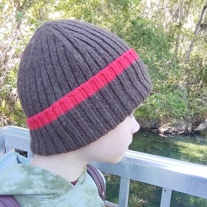 Red dog bison kids beanie