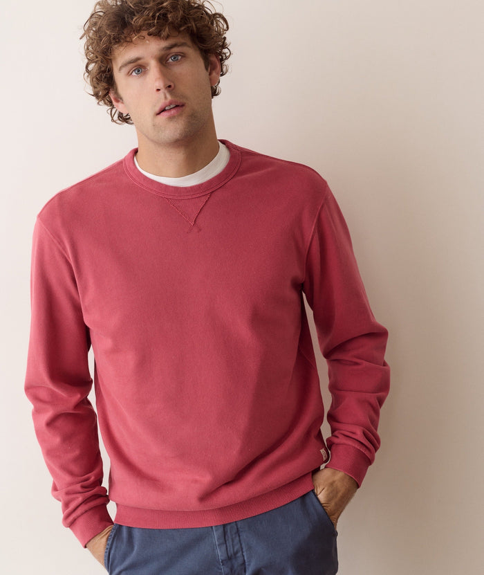 Relaxed Cloud 9 Fleece Crewneck - Garnet Rose
