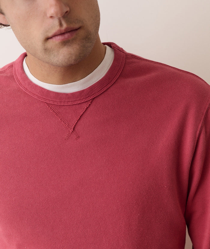 Relaxed Cloud 9 Fleece Crewneck - Garnet Rose